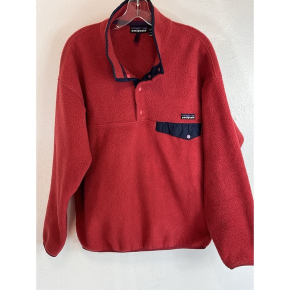 Patagonia Other - VTG 90s Patagonia Synchilla Snap T Fleece Red And Purple Size Large